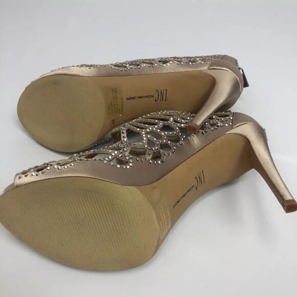 INC  Womens Sarane Evening Sandals Bisque 11M - Picture 5 of 7